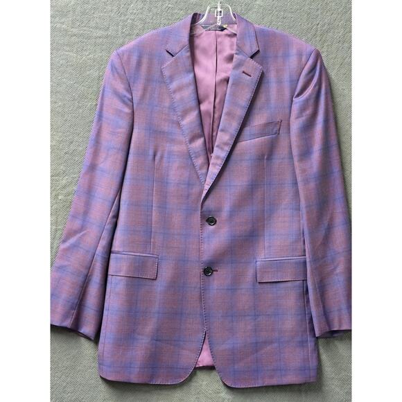 Brooks Brothers Italian Silk Classic Fit Wool-Linen-Silk Overcheck 1818 Sport 39 - Picture 2 of 7